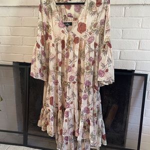 Lulus Ruffles Midi Dress - Floral